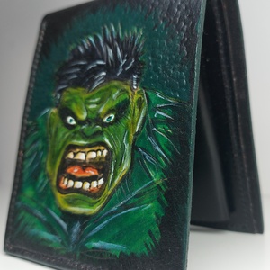 Marhabőr Pénztárca HULK  - Meska.hu