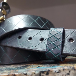 Marhabőr férfi öv fekete  - esküvő - kiegészítők - öv & pánt - Meska.hu