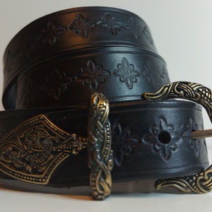 Marhabőr vintage fekete női öv  - esküvő - kiegészítők - öv & pánt - Meska.hu