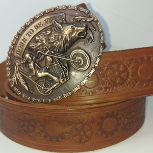 Marhabőr motoros öv  145cm., Esküvő, Kiegészítők, Öv & Pánt, Bőrművesség, MESKA