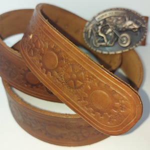 Marhabőr motoros öv  145cm. - esküvő - kiegészítők - öv & pánt - Meska.hu