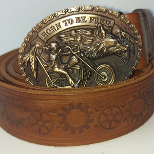 Marhabőr motoros öv  145cm. - esküvő - kiegészítők - öv & pánt - Meska.hu