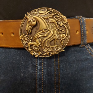 Marhabőr Derék öv Lovas csattal - esküvő - kiegészítők - öv & pánt - Meska.hu