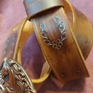 Marhabőr Derék öv Lovas csattal - esküvő - kiegészítők - öv & pánt - Meska.hu