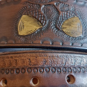 Marhabőr Szarvas csattos Uniszex öv  - esküvő - kiegészítők - öv & pánt - Meska.hu