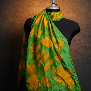 Mediumprint selyemsál, Ruha & Divat, Sál, Sapka, Kendő, Sál, Selyemfestés, MESKA