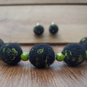 Nemez ékszerszett, Ékszer, Ékszerszett, Ékszerkészítés, Nemezelés, MESKA