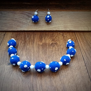 Nemez ékszerszett (kékfestő ihlette)  - Meska.hu