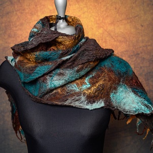 Selyem, gyapjú, nuno sál, nuno-nemez - ruha & divat - sál, sapka, kendő - sál - Meska.hu