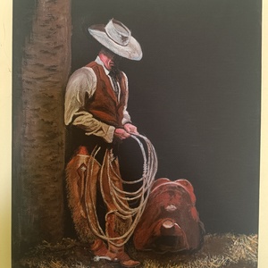 Fáradt cowboy festmény , Művészet, Festmény, Akril, Festészet, MESKA