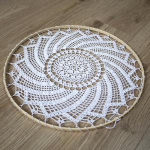 Fehér horgolt mandala 40 cm - otthon & életmód - dekoráció - fali és függő dekoráció - függődísz - Meska.hu