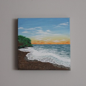 Tengerpart festmény - művészet - festmény - akril - Meska.hu