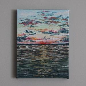 Naplemente festmény, Művészet, Festmény, Akril, Festészet, MESKA