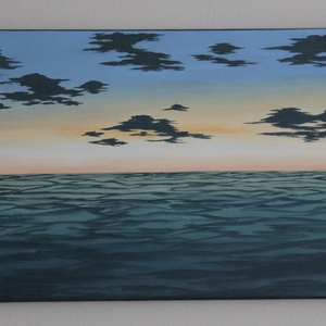 Vízi tájkép festmény, Művészet, Festmény, Akril, Festészet, MESKA