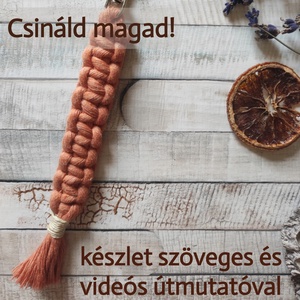 DIY Boho makramé kulcstartó, saját készítésű ajándék - Meska.hu