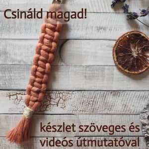 DIY Boho makramé kulcstartó, saját készítésű ajándék - diy (csináld magad) - egységcsomag - Meska.hu