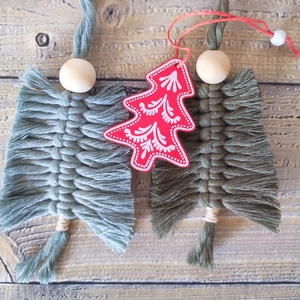 Csináld magad! 3 db boho karácsonyfadísz természetes anyagokból  - diy (csináld magad) - egységcsomag - Meska.hu