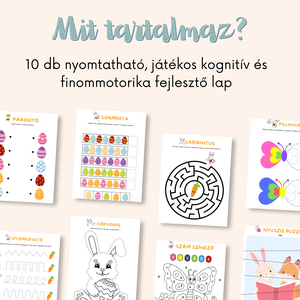 Húsvéti Fejlesztő és Családi játék csomag (Memória, Bingo) + DIY dekorációk  - játék & sport - készségfejlesztő és logikai játék - oktató játékok - Meska.hu