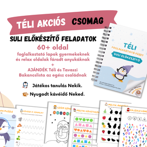 Játékos Készségfejlesztő Suli előkészítő Feladatlapok  (Akciós Téli kiadás) + AJÁNDÉK Tavaszi Bakancslista - Meska.hu