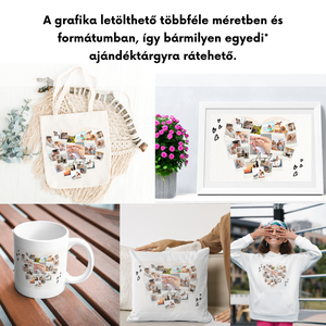  Szivecskés Fotós Ajándék Saját képekből - Családnak, Ovónéninek, Tanárnéninek - Többféle méret, választható g - otthon & életmód - dekoráció - kép & falikép - poszter - Meska.hu