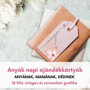 ANYÁK Napi Ajándékkártya - 18 darab gyönyörű, virágos és szivecskés - Anyák napjára, évfordulóra, szülinapra - Meska.hu