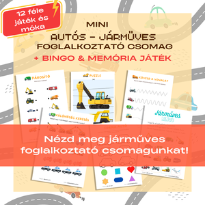 Unikornis Mini Foglalkoztató csomag, 12 Feladatlap és családi játék csomag (Memória, Bingo)  -  - Meska.hu