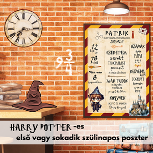 Harry Potter Szülinapi Kép - Poszter / egy éves lettem vagy sokadik szülinapra/ Fiúnak és Lányoknak - Meska.hu