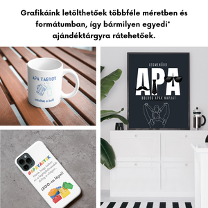 APÁNAK Vicces feliratok pólóra vagy bármilyen ajándéktárgyra - Karácsonyra, szülinapra - ruha & divat - férfi ruha - póló - Meska.hu