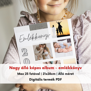 Alló Képes Album Emlékkönyv - max 25 fotóval - Karácsonyi Ajándéknak családnak, nagyszülőknek, Karácsony, Karácsonyi ajándékozás, Karácsonyi képeslap, üdvözlőlap, ajándékkísérő, Fotó, grafika, rajz, illusztráció, MESKA