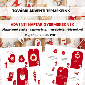 Adventi Naptár ANYUKÁKNAK -  24db nyomtatható kedvesség kupon  - karácsony - adventi díszek - adventi naptár - Meska.hu