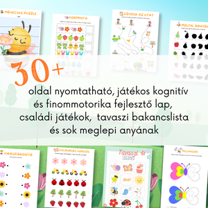 Játékos Készségfejlesztő Feladatlapok Ovisoknak (Tavaszi kiadás) + AJÁNDÉK Tavaszi Bakancslista - játék & sport - ovis felszerelés - Meska.hu