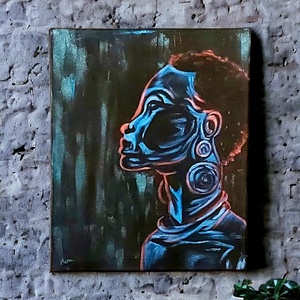 Cyberpunk style, Védelmező vászon falikép  - művészet - festmény - festmény vegyes technika - Meska.hu