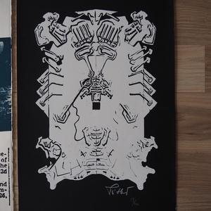 Pátkai Ervin (1937- 1985): Hommage á Bartók - művészet - grafika & illusztráció - művészi nyomat - Meska.hu