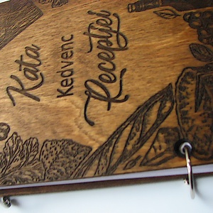 Névre Szóló,Rusztikus,Üres Receptkönyv Fa Borítóval A5 Méretű - otthon & életmód - konyhafelszerelés, tálalás - sütés, főzés - receptfüzet - Meska.hu