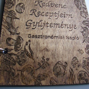 Rusztikus,Üres Receptkönyv Fa Borítóval A5 méretű - otthon & lakás - konyhafelszerelés, tálalás - sütés, főzés - receptfüzet - Meska.hu