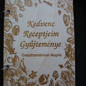Üres Receptkönyv Natúr Fa Borítóval A5 méretű - otthon & életmód - konyhafelszerelés, tálalás - sütés, főzés - receptfüzet - Meska.hu