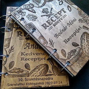 Egyedi ballagási ajándék Személyre szabott fa Receptkönyv.Üres Receptkönyv Gravirozott Fa Borítóval, Otthon & Életmód, Konyhafelszerelés, tálalás, Sütés, főzés, Receptfüzet, Famegmunkálás, Gravírozás, pirográfia, MESKA