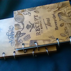 Egyedi,Névre Szóló,Rusztikus,Üres Receptkönyv Fa Borítóval A5 Méretű - otthon & életmód - konyhafelszerelés, tálalás - sütés, főzés - receptfüzet - Meska.hu