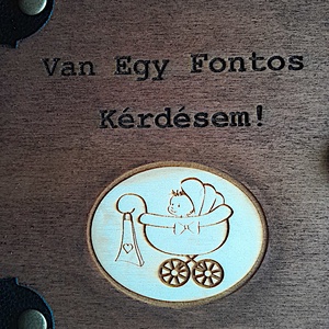 Keresztszülő Felkérő,Fából készült,Gravirozott,Könyvecske,Bőrpántos Kötéssel. - játék & sport - Meska.hu