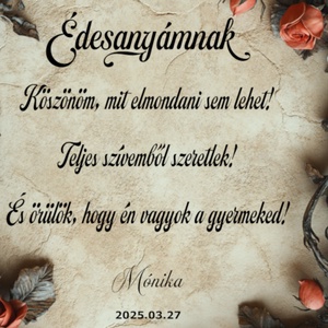 Édesanyámnak � Egyedi, Szívhez Szóló Ajándék Édesanyák Számára - otthon & életmód - dekoráció - kép & falikép - plakát - Meska.hu