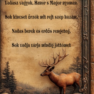 Vadász vagyok  Prémium minőségű falikép fa keretben - otthon & életmód - dekoráció - kép & falikép - plakát - Meska.hu