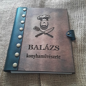 Egyedi Gravírozott Fa Borítós Üres Receptkönyv - Bőrkötéses Kivitelben - Meska.hu