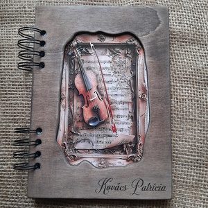 Napló Zenekedvelőknek-Egyedi, Névre Szóló Napló-Notesz  Spirálkötéses A5 Méretben - Meska.hu