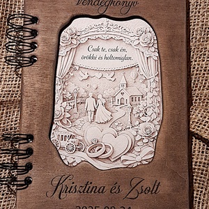 Esküvői Vendégkönyv-Névre Szóló-Notesz-Vendég Könyv-A5-Méretű-Spirál Kötéssel - esküvő - emlék & ajándék - album & fotóalbum - Meska.hu