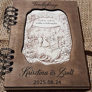 Esküvői Vendégkönyv-Névre Szóló-Notesz-Vendég Könyv-A5-Méretű-Spirál Kötéssel - Meska.hu