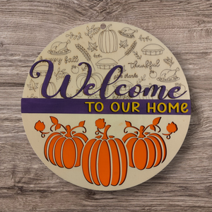 Őszi kopogtató, Otthon & Életmód, Dekoráció, Ajtó- és ablak dekoráció, Ajtódísz & Kopogtató, Famegmunkálás, Gravírozás, pirográfia, MESKA