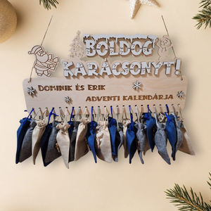 Karácsonyi adventi naptár, Karácsony, Adventi díszek, Adventi naptár, Famegmunkálás, MESKA