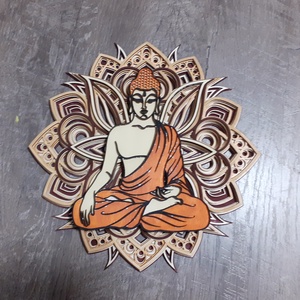 3D buddha fali dekoráció - otthon & életmód - dekoráció - fali és függő dekoráció - falra akasztható dekor - Meska.hu