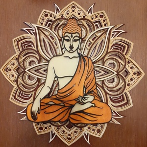3D buddha fali dekoráció - otthon & életmód - dekoráció - fali és függő dekoráció - falra akasztható dekor - Meska.hu