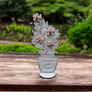 Anyák napjára / pedagógus napra gravírozott váza - otthon & életmód - dekoráció - asztal és polc dekoráció - asztaldísz - Meska.hu